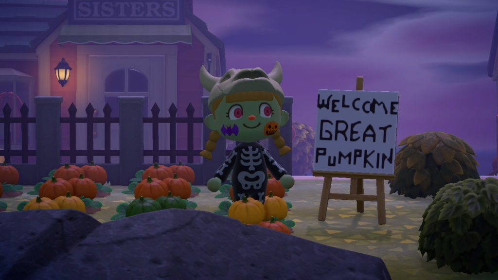 Animal Crossing New Horizons Game Play Nintendo Switch Halloween